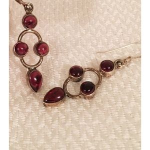Sterling Silver & Garnet Earrings